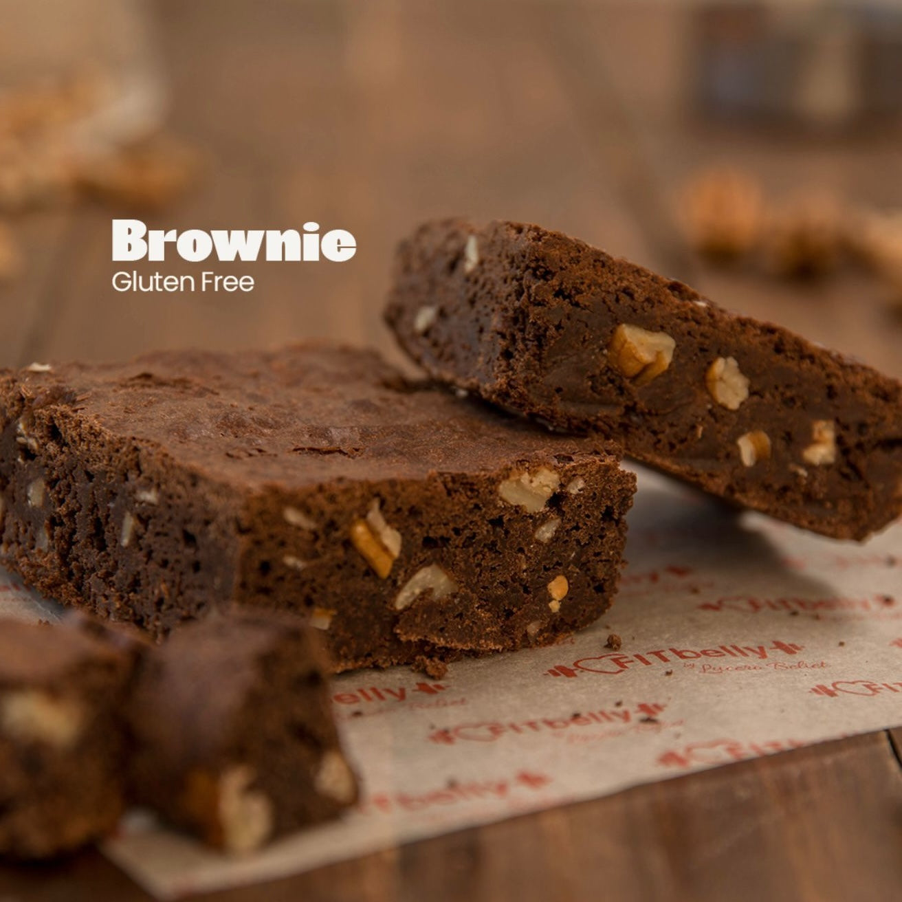 Gluten-Free Brownie with Chopped Pecans – Coconut Sugar + Cassava Flour + Gluten-Free