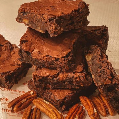 Gluten-Free Brownie with Chopped Pecans – Coconut Sugar + Cassava Flour + Gluten-Free